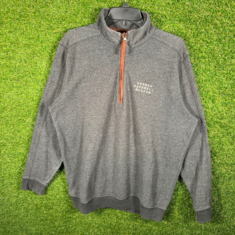 Gear for Sports Norman‎ Rockwell Museum Quarter Zip Sweatshirt Mens XL Gray